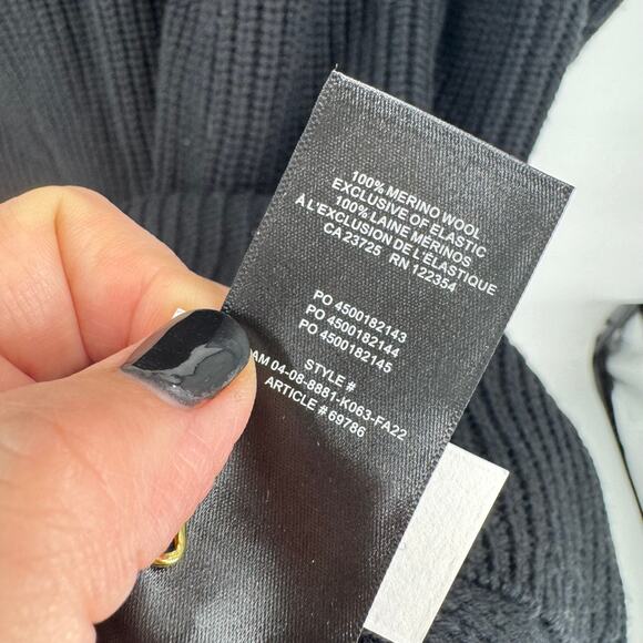 Wilfred Black Sweater Dress XL Long Sleeve Ribbed Knit Minimalist Winter Cozy - Picture 8 of 9